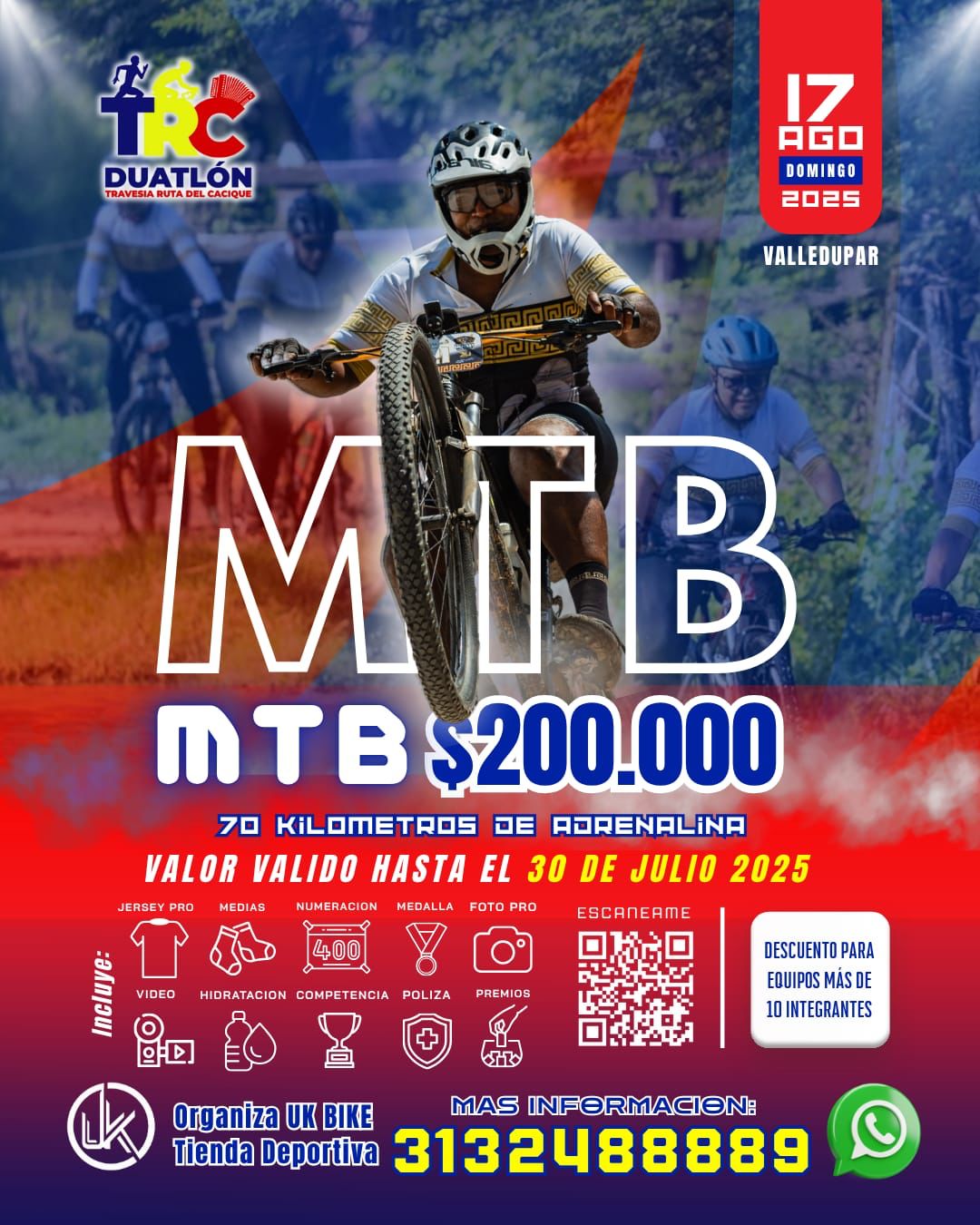 Duatlón Travesía Ruta del Cacique, ruta del cacique, travesias en bicicleta Colombia, travesias en bicicleta, travesias en bici, travesia en valledupar, mtb en valledupar, running en valledupar, ruta en Valledupar