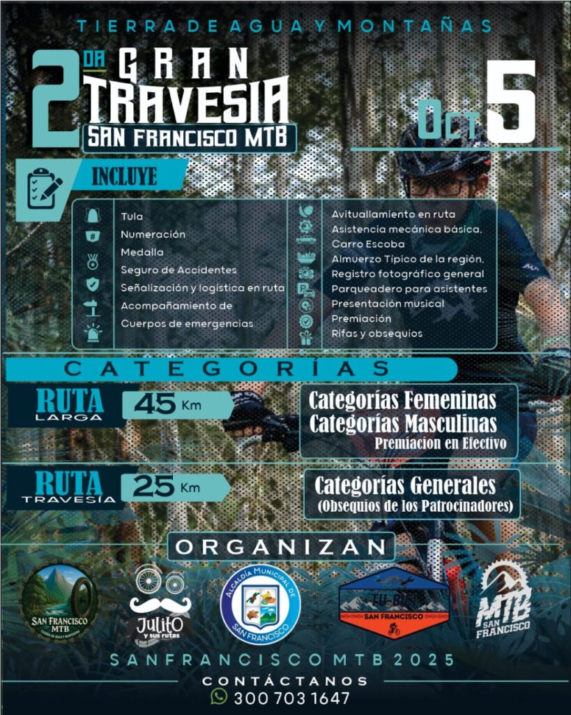 san francisco mtb, travesía san francisco cundinamarca