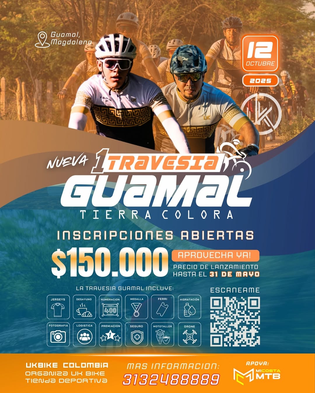 travesia guamal tierra colora, travesia deportiva, travesia bogota 2025, travesia la vega 2025, mtb en el caribe colombiano, mtb en magdalena