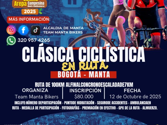 festival gastronómico en Manta, Festival de la Gallina Cundinamarca, arepa campesina y gallina criolla, Clásica Ciclística Bogotá Manta, eventos gastronómicos Cundinamarca 2025, turismo rural en el Valle de Tenza, ciclismo y gastronomía en Cundinamarca