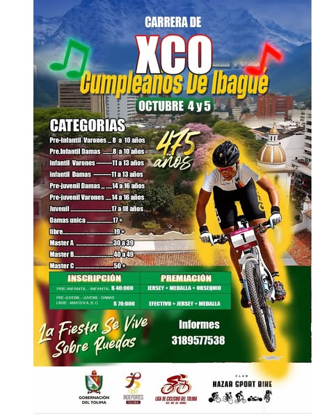Clásica Cumpleaños de Ibagué 2025, ciclismo Ibagué, carreras de ciclismo en Ibagué, eventos de ciclismo en Tolima, clásica ciclismo Colombia, MTB Ibagué, Downhill Ibagué, BMX Ibagué, XCO Ibagué, ciclismo de ruta Ibagué, carrera de ciclismo en Ibagué octubre 2025, clásica ciclismo cumpleaños de Ibagué, competencia de ruta en Ibagué 2025, clásica de ciclismo MTB Ibagué, carrera de downhill en Ibagué Tolima, XCO Clásica Cumpleaños de Ibagué, BMX Cumpleaños de Ibagué 2025, eventos de ciclismo en el Tolima 2025, Clásica Cumpleaños de Ibagué categorías y premiación, inscripciones clásica ciclismo Ibagué 2025