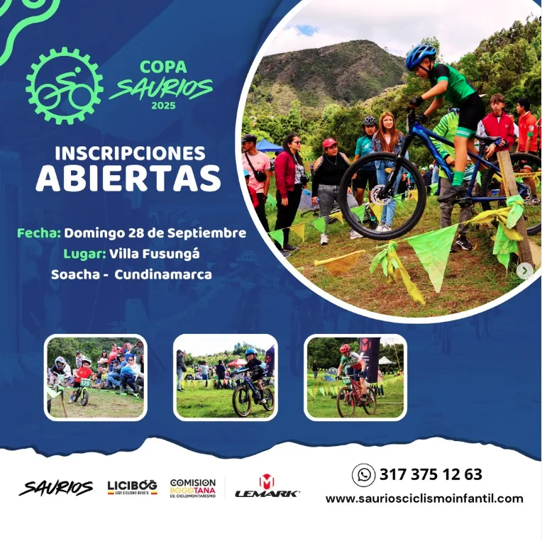 copa saurios soacha, ciclismo infantil soacha, carreras infantiles en bicicleta, competencia de ciclismo para niños, evento ciclismo infantil soacha 2025, carreras mtb infantiles, copa saurios ciclismo niños, torneo ciclismo infantil cundinamarca, ciclismo para niños en soacha, copa saurios ciclismo infantil 2025, competencias deportivas para niños en bici, ciclismo recreativo infantil, carreras en bicicleta para niños en colombia, eventos infantiles de ciclismo mtb, escuelas de ciclismo infantil en soacha, campeonato ciclismo niños soacha, ciclismo de montaña infantil, competencias infantiles ciclismo ruta y mtb, copa saurios categoría infantil, ciclismo formativo para niños colombia
