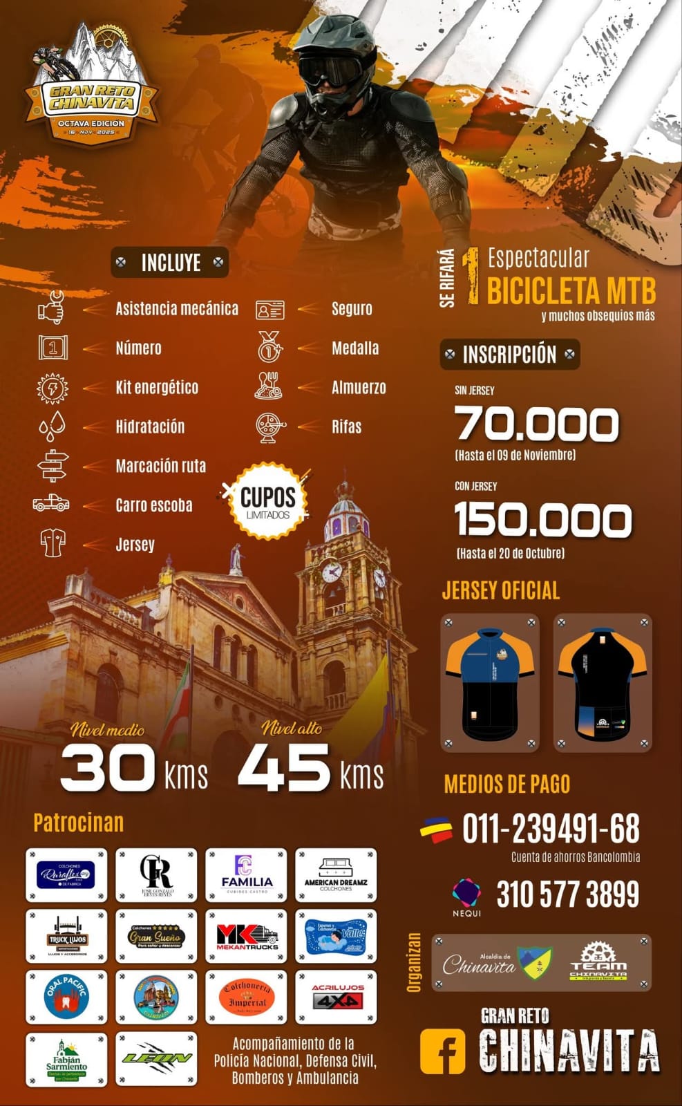 Gran Reto Chinavita 2025, Gran Reto Chinavita octava edición, travesía MTB Chinavita, ciclomontañismo en Boyacá, carrera MTB en Chinavita, MTB Boyacá 2025, inscripción Gran Reto Chinavita, travesía en bicicleta Chinavita, rutas MTB Boyacá, turismo deportivo en Boyacá, gastronomía boyacense y ciclismo, evento de ciclismo en Chinavita, ciclomontañismo Colombia 2025, carreras de MTB en noviembre 2025, bicicleta montaña Chinavita, turismo y MTB en Boyacá, ciclistas Colombia Boyacá, ciclismo y cultura boyacense