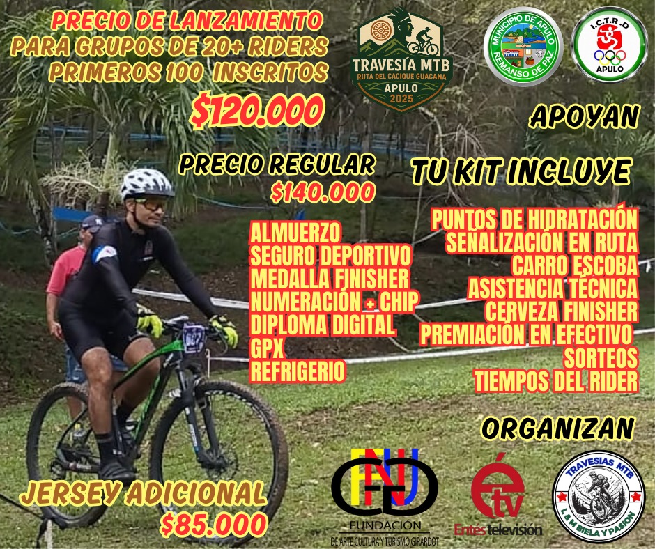 travesía mtb ruta del cacique guacana, ruta del cacique guacana apulo cundinamarca, ciclomontañismo en apulo 2025, travesías mtb en cundinamarca, ruta corta mtb apulo, inscripción travesía mtb apulo, ruta del cacique guacana ciclismo, travesía mtb en apulo colombia, ciclistas mtb en apulo, ciclismo de montaña en cundinamarca, evento mtb ruta del cacique, rutas de mtb en apulo cundinamarca, ciclomontañismo apulo guacana, ciclismo de montaña apulo 2025, rutas cortas de mtb en cundinamarca, ciclismo y turismo en apulo, aventura en bicicleta de montaña apulo, evento ciclista ruta del cacique guacana, desafío mtb apulo colombia, travesía guacana ciclismo montaña