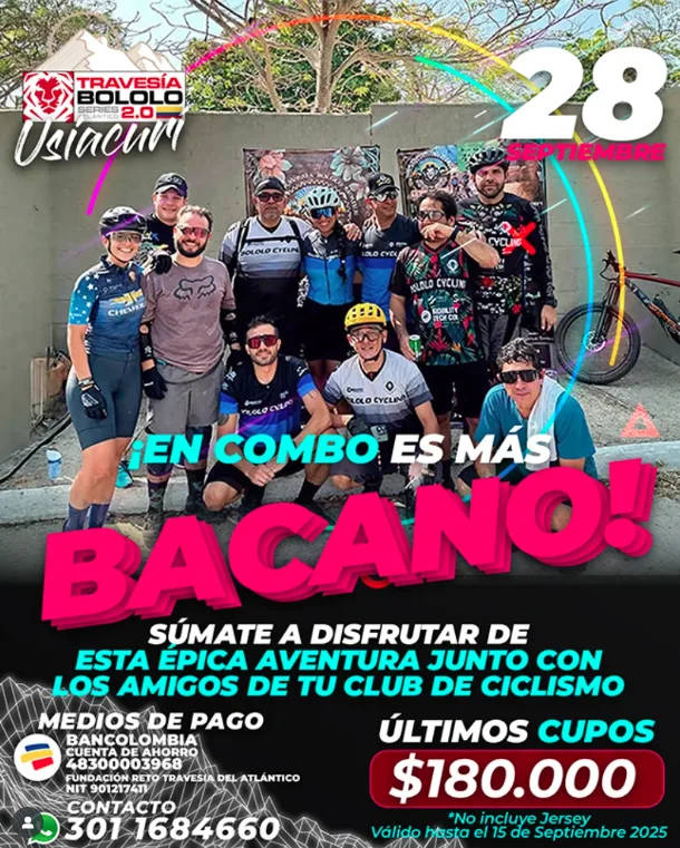travesía bololo, ciclismo usiacurí, mtb atlántico, ciclomontañismo caribe, travesía en bici colombia, ciclismo recreativo usiacurí, ciclistas bololo cycling, eventos de ciclismo atlántico, ciclomontañismo Usiacurí, travesía bololo series 2.0 usiacurí, evento de ciclismo en usiacurí atlántico, ciclomontañismo en el caribe colombiano, recorrido en bicicleta por usiacurí, travesía mtb usiacurí septiembre 2025, ciclistas recreativos en travesía bololo, aventura en bici con amigos en usiacurí, travesía de ciclismo para clubes en atlántico, evento mtb cultural y turístico en usiacurí