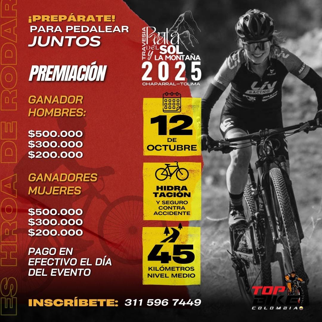 travesía mtb chaparral tolima, ciclismo de montaña en chaparral, ruta del sol y la montaña tolimense, eventos de mtb en tolima 2025, ciclismo en chaparral tolima, carreras de mtb en colombia 2025, travesías de bicicleta en tolima, ciclomontañismo chaparral 2025, ruta ciclística en el sur del tolima, retos mtb tolima 2025, cicloturismo chaparral ruta del sol, eventos deportivos chaparral 2025, inscripción travesía ruta del sol y la montaña