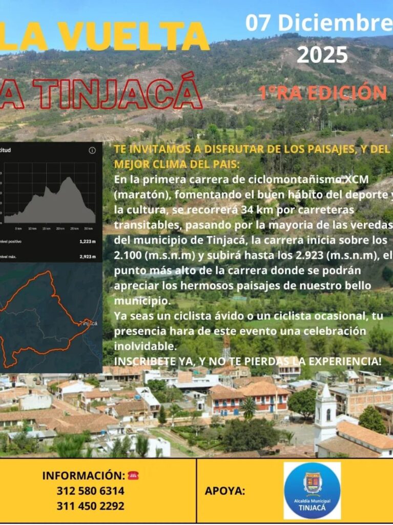 vuelta a tinjacá, carreras mtb en boyacá, competencia ciclismo tinjacá, ciclismo de montaña boyacá, eventos mtb diciembre 2025, carrera xcm boyacá, mtb en tinjacá boyacá, turismo deportivo boyacá, travesías mtb en boyacá, ciclismo amateur boyacense, competencias ciclismo Colombia 2025