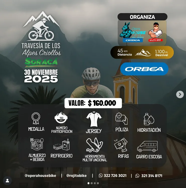 Travesía de los Alpes Criollos Soracá, travesía MTB Boyacá, eventos MTB Colombia 2025, ciclismo de montaña en Boyacá, travesía recreativa en bicicleta, inscripción travesía MTB Soracá, rutas MTB en los Andes colombianos, travesías ciclistas Boyacá, eventos ciclismo amateur Colombia, travesía Orbea 2025, eventos de bicicleta en Boyacá, turismo MTB Boyacá, ciclismo de montaña colombiano