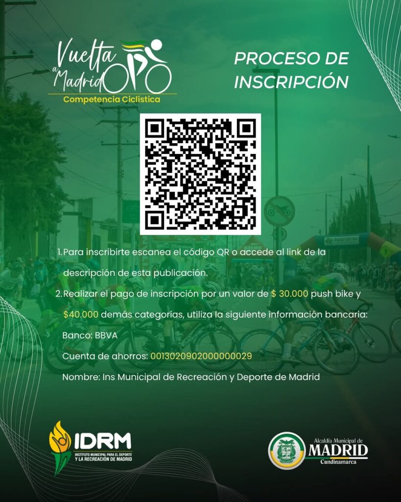 vuelta a madrid ciclismo, competencia ciclística madrid cundinamarca, ciclismo en madrid cundinamarca, carrera ciclística en madrid, competencia ciclismo 2025, evento de ciclismo en cundinamarca, carreras de ciclismo en colombia, circuito ciclístico madrid, vuelta ciclista madrid colombia, competencia ruta madrid cundinamarca, vuelta a madrid 2025, inscripciones vuelta a madrid 2025, cómo inscribirse en la vuelta a madrid, premios vuelta ciclística madrid, categorías competencia ciclismo madrid, reglamento vuelta a madrid cundinamarca, calendario de ciclismo cundinamarca 2025, carreras de ciclismo por categorías en colombia, competencia push bike madrid, ciclismo infantil madrid cundinamarca, vuelta ciclística sub 23 madrid, carrera elite ciclismo cundinamarca, vuelta a madrid ciclismo recreativo, vuelta a madrid para ciclistas aficionados, competencia ciclismo con premios en efectivo, competencia máster ciclismo cundinamarca, evento deportivo madrid cundinamarca 2025, ciclismo de ruta en madrid colombia, competencias ciclísticas organizadas por IDRM, alcaldía de madrid competencias deportivas, mejores carreras de ciclismo en colombia 2025, ciclistas madrileños competencia, vuelta ciclística recreativa, carreras para ciclistas aficionados en cundinamarca, competencia ciclística infantil madrid, ciclismo juvenil en cundinamarca, calendario ciclista 2025 cundinamarca