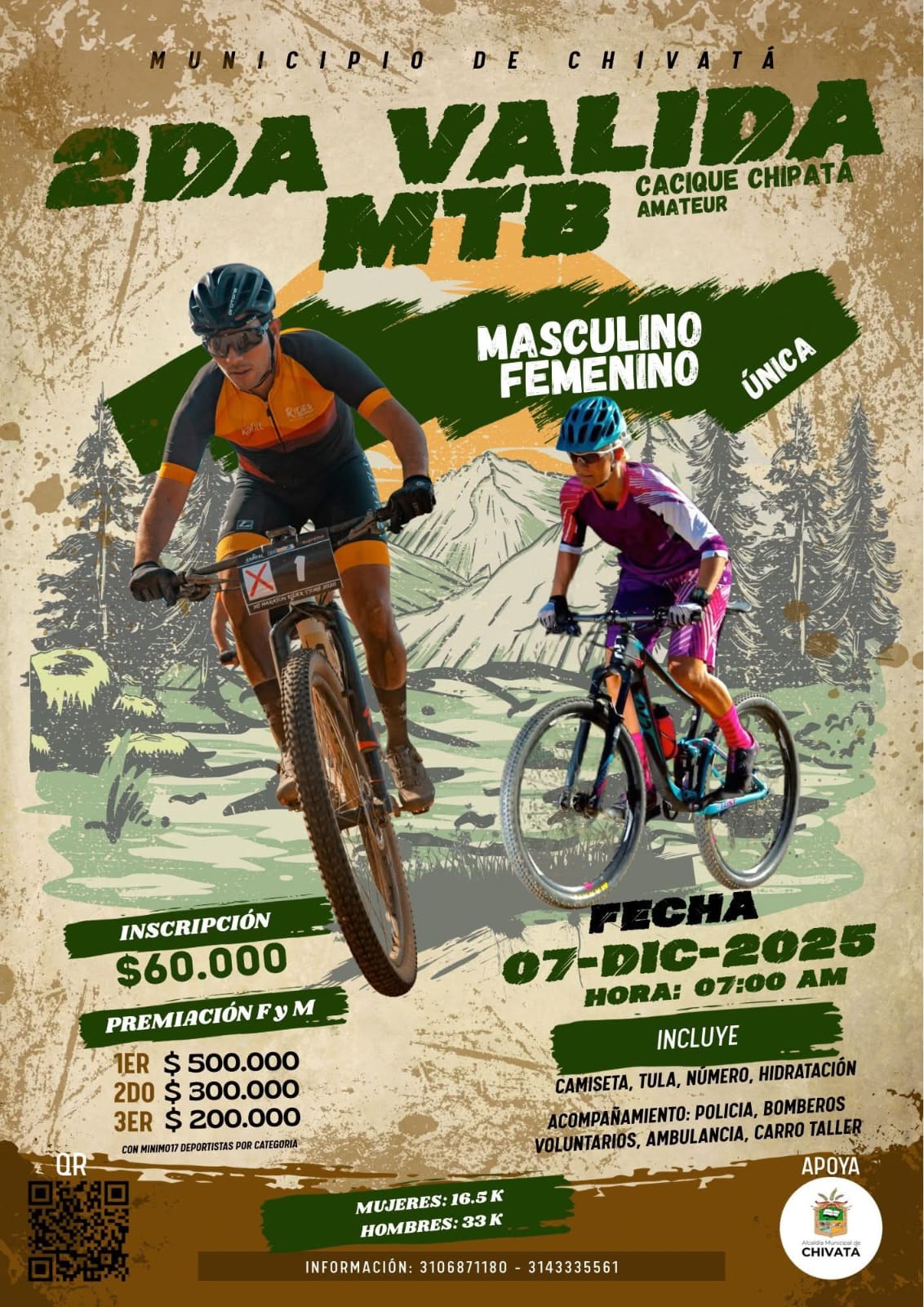 2da válida MTB Chivatá, 2da válida MTB Cacique Chipatá, carrera MTB en Chivatá 2025, competencia MTB Boyacá 2025, ruta MTB Chivatá mujeres 16k, ruta MTB Chivatá hombres 33k, inscripciones MTB Chivatá, premiación MTB Boyacá 2025, evento ciclismo amateur Boyacá, MTB para principiantes en Boyacá, carreras de ciclismo en diciembre Colombia, trails MTB en Boyacá, clima de Chivatá para ciclistas, turismo en Chivatá Boyacá, gastronomía típica de Chivatá, ciclismo en Colombia, ciclistas amateur en Colombia, carreras de MTB en Colombia, eventos de ciclismo en Colombia 2025, rutas de montaña en Colombia, entrenamiento para MTB en Colombia, turismo deportivo en Colombia, Boyacá destino ciclista, montaña colombiana para MTB, mejores rutas para MTB en Colombia, ciclismo regional Colombia, ciclismo de montaña colombiano, retos MTB Colombia, competencias ciclísticas en Colombia