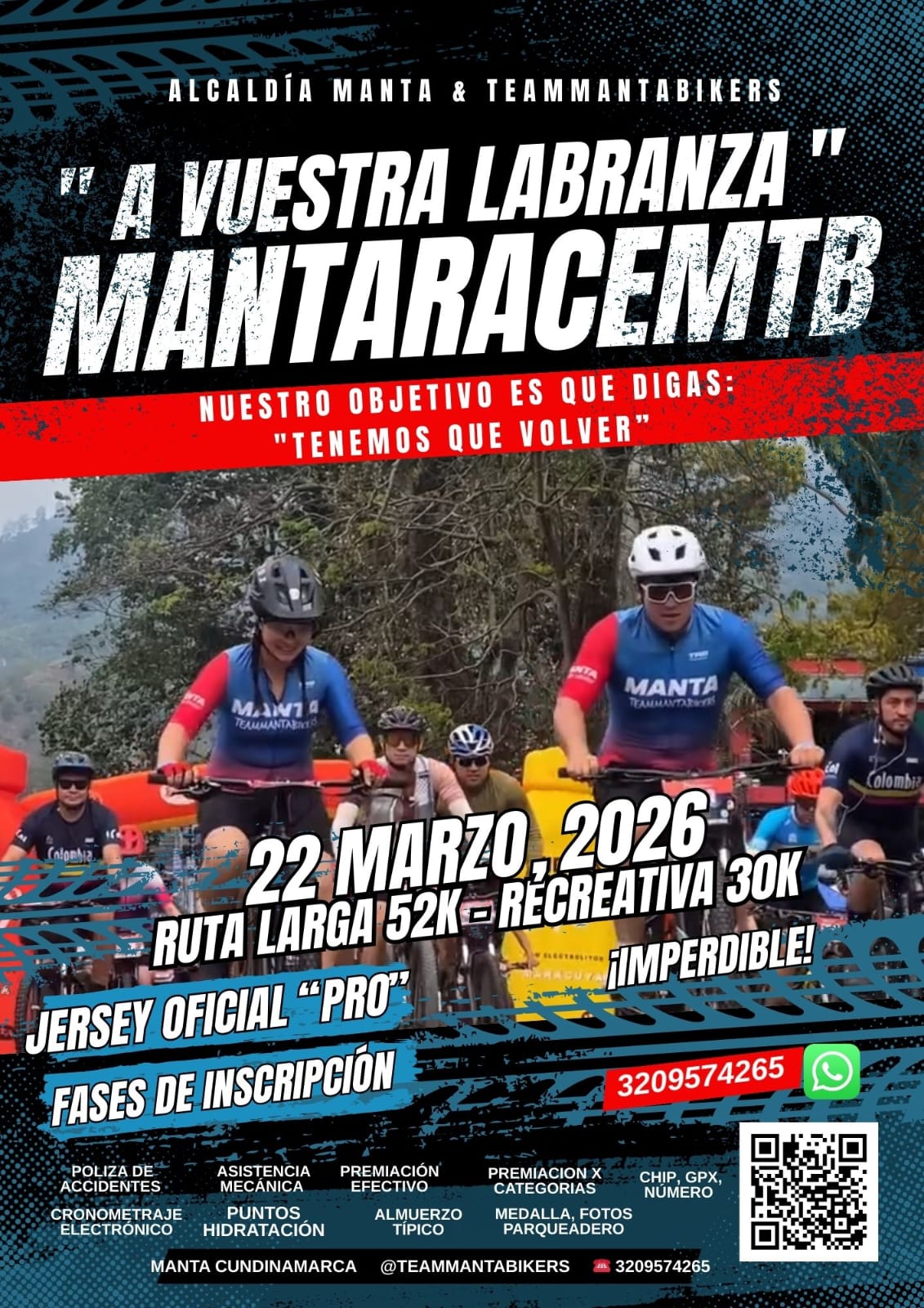 mantarace mtb 2026, carrera mtb en manta cundinamarca, mtb manta 2026, ruta mtb 52k manta, ruta recreativa 30k manta, competencia mtb cundinamarca, inscripciones mantarace 2026, ciclismo de montaña en manta, eventos mtb colombia 2026, cronometraje electrónico mtb colombia, premiación en efectivo mtb, carreras de ciclismo en marzo 2026, mtb para aficionados y avanzados, alimentación típica en manta, turismo en manta cundinamarca, clima de manta para ciclistas, dónde rodar mtb en cundinamarca, mejores rutas mtb en el centro del país, retos mtb colombia, evento deportivo en manta, mtb principiantes manta, altimetría rutas mtb manta, rutas con paisajes naturales en manta, beneficios del mtb en clima templado, rutas desafiantes para ciclistas en Colombia, experiencia mtb con asistencia mecánica, eventos mtb con medalla oficial, inscripciones económicas para competencias mtb, información turística de manta para ciclistas, mejores competencias de ciclismo amateur en Colombia, mtb con apoyo logístico completo, ruta exigente para ciclistas en cundinamarca