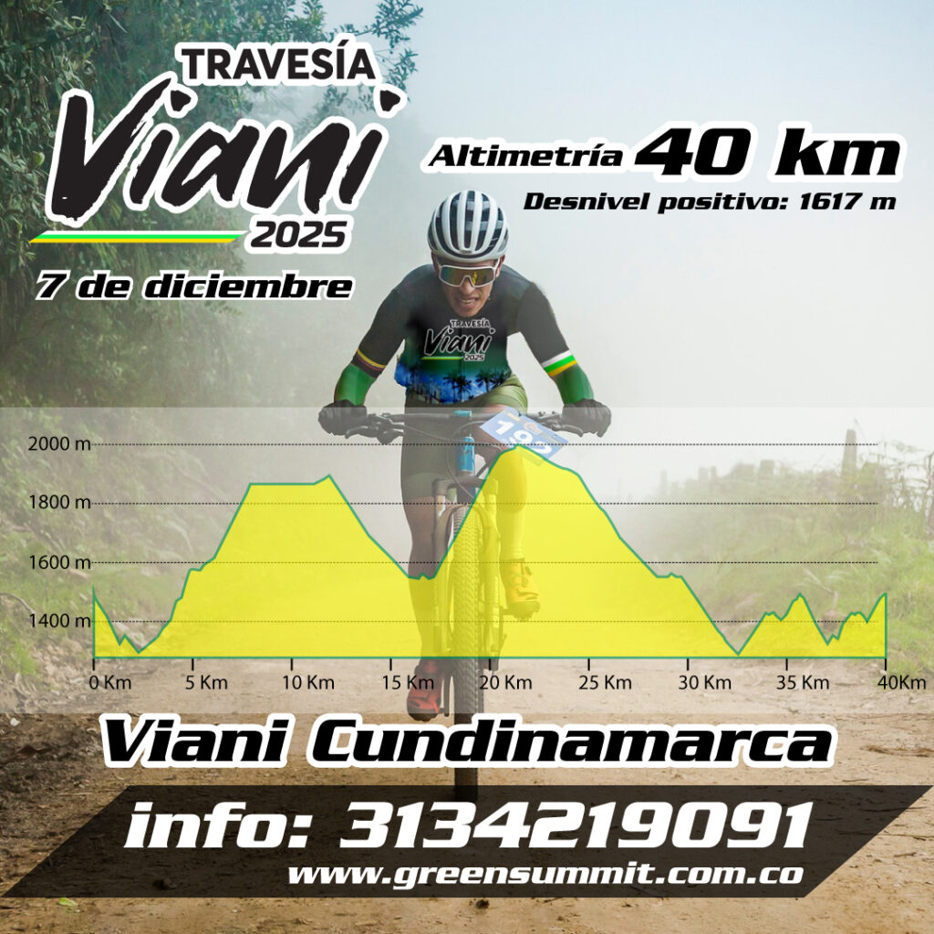 travesía viani green summit, travesía viani mtb, evento mtb viani cundinamarca, travesía en bicicleta viani, rutas de mtb en viani, ciclismo de montaña en viani, travesías mtb cundinamarca, evento de ciclismo green summit, mtb para ciclistas amateur, ruta mtb 20 km viani, ruta mtb 40 km viani, ciclismo recreativo cundinamarca, travesías de ciclismo en colombia, eventos mtb diciembre, aventuras mtb cundinamarca, ciclomontañismo green summit, salidas en bicicleta viani, pedalear en las montañas de viani, travesías ecológicas en mtb, senderos naturales viani cundinamarca, rutas de montaña para principiantes, ciclismo amateur colombia, experiencia mtb green summit, retos de mtb en colombia, explorar viani en bicicleta, turismo en viani para ciclistas, eventos deportivos en viani, mtb para principiantes colombia, pedaleo en montaña cundinamarca, rutas ecológicas para bicicleta, aventuras de fin de año mtb, viajes en bici por cundinamarca, travesía ciclista green summit viani