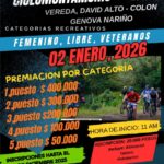 Segunda Carrera de Ciclomontañismo Génova Nariño, carrera de ciclomontañismo en génova, evento mtb en nariño, ciclomontañismo en génova nariño, carrera mtb recreativa colombia, circuito mtb 10 km colombia, carrera de montaña en nariño, evento de ciclismo recreativo 2026, competencia mtb enero 2026 colombia, carrera de ciclomontañismo recreativos, mtb génova nariño 2026, evento deportivo en génova nariño, carrera mtb con premiación en efectivo, ciclomontañismo femenino libre veteranos, carrera mtb vereda david alto, eventos mtb sur de colombia
