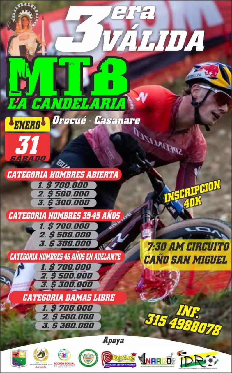 competencia mtb en casanare, carrera mtb en orocué, circuito mtb caño san miguel, mtb llanos orientales, evento mtb enero 2026, válida mtb casanare, ciclismo de montaña en los llanos