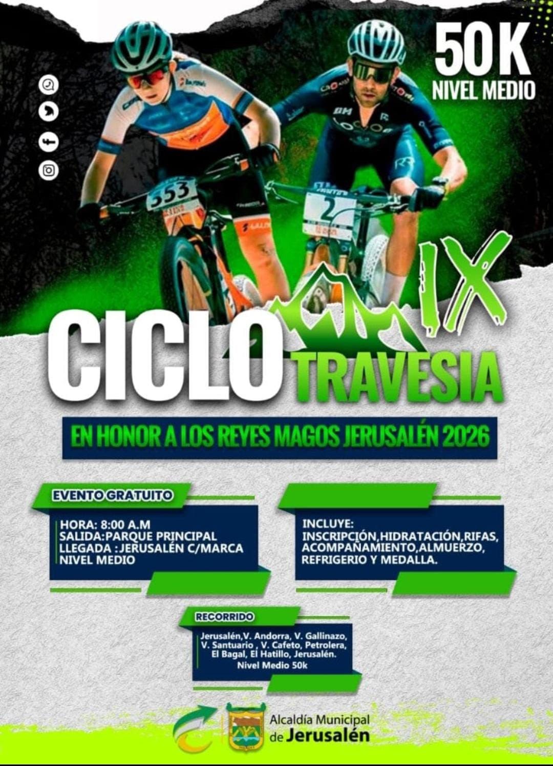 ciclotravesía en jerusalén, evento ciclístico en jerusalén cundinamarca, ciclotravesía en cundinamarca, ciclismo recreativo en jerusalén, eventos MTB en cundinamarca