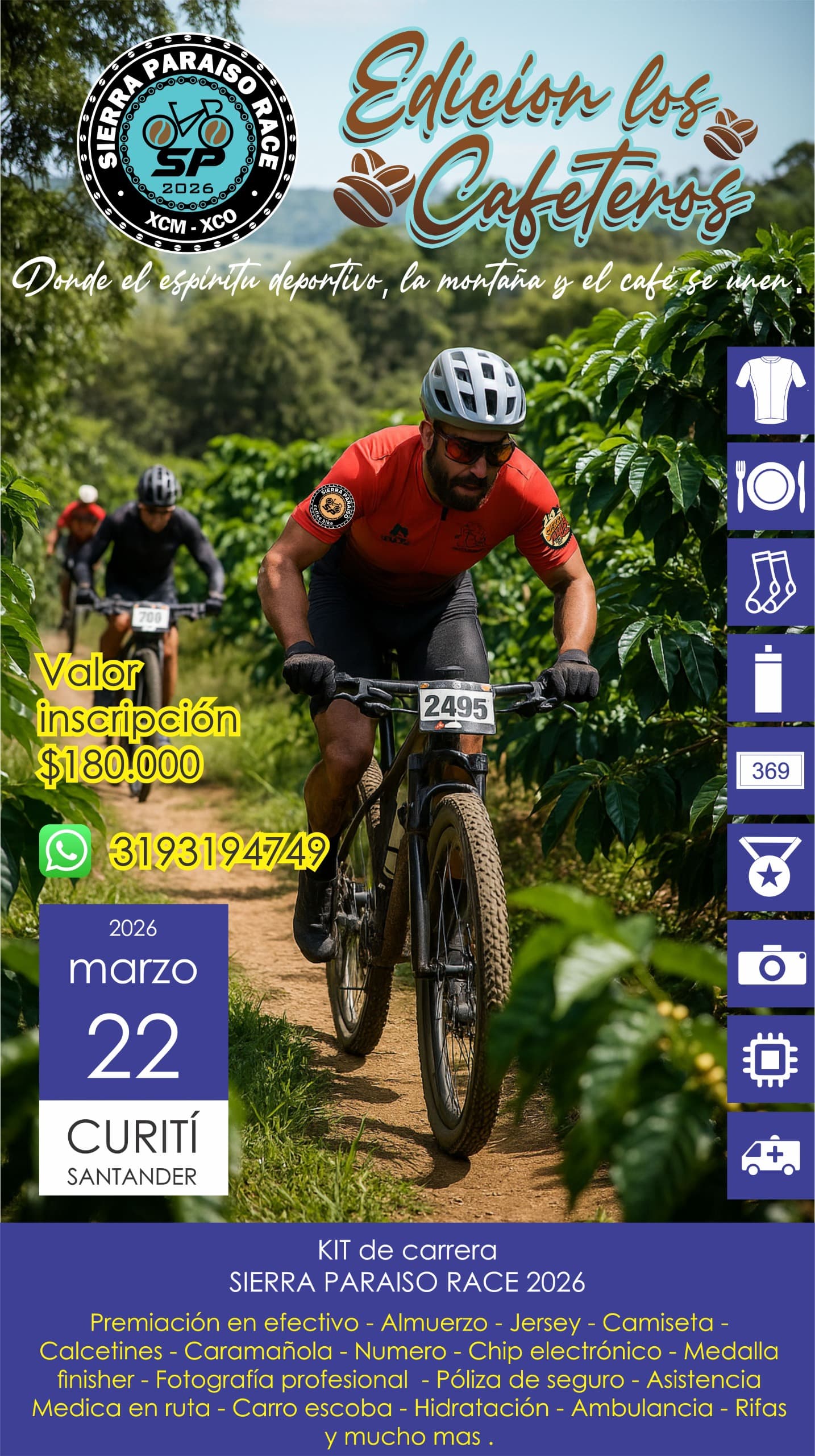 competencia mtb en curití santander, carrera de mountain bike en santander 2026, sierra paraíso race edición los cafeteros, competencia xcm xco colombia, evento de ciclismo de montaña en colombia, carrera mtb con premiación en efectivo, competencia mtb categorías master y elite, carrera recreativa mtb santander, carrera de running 10k en curití, carrera 5k santander 2026, running de montaña en colombia, canicross colombia carrera con perros, evento de atletismo en curití santander, kids running party curití, carrera infantil en santander colombia, evento deportivo para niños y familias, carrera kids con espuma y globos, competencia deportiva en curití marzo 2026, turismo deportivo en santander, eventos deportivos en curití 2026