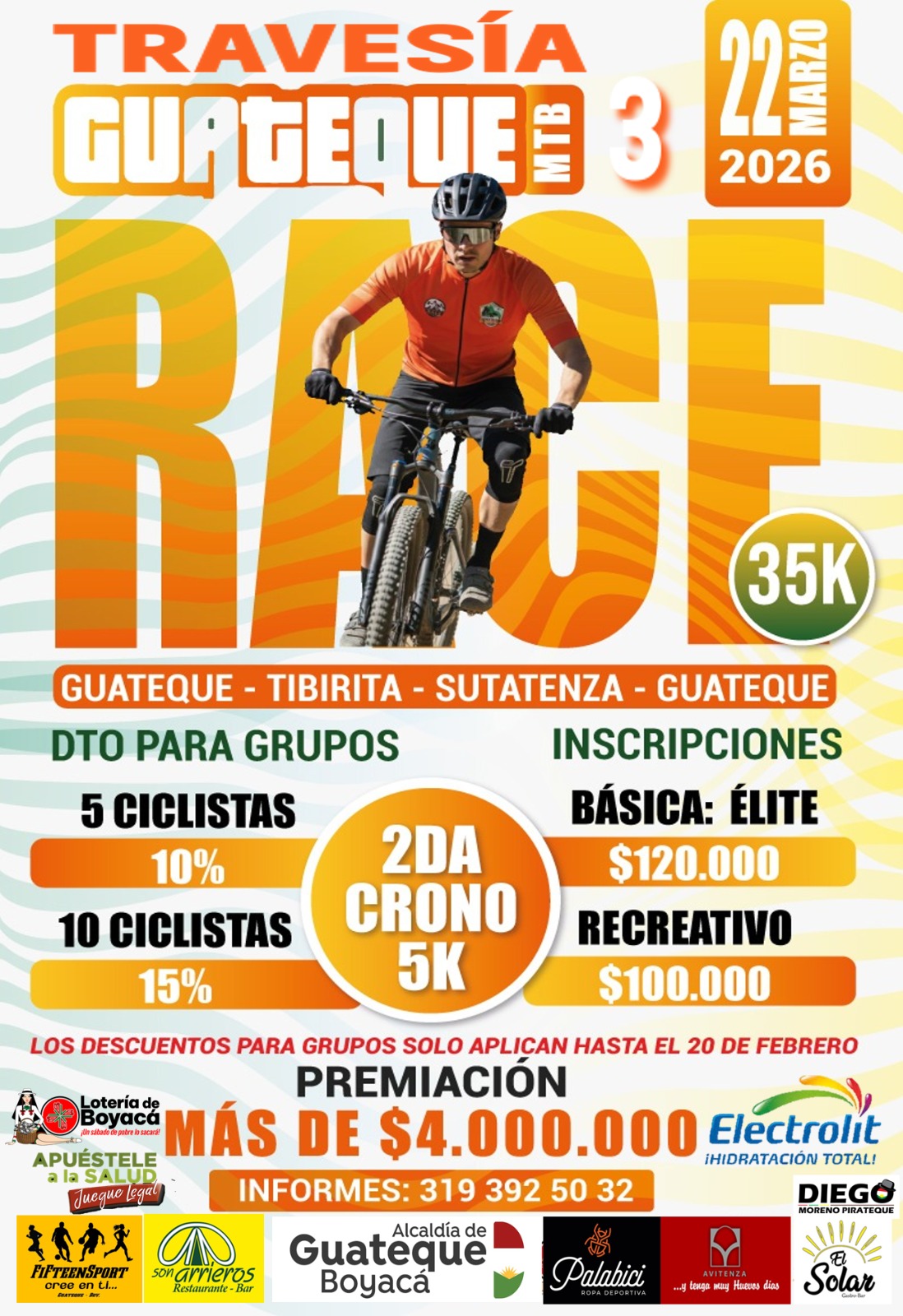 travesía MTB en guateque, evento MTB en boyacá, carrera MTB en guateque, travesía MTB oriente boyacense, ciclismo de montaña en boyacá